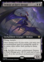 Demon of Fate's Design (CMM-762) - Commander Masters: (Extended Art, enchantment)