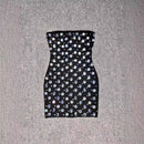 Off-shoulder Diamond-embedded Tube Top Party Dress