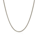 Sterling Silver Rhodium Plated Wheat Chain 1.3mm