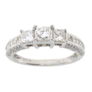 1.50ct Diamond 3 Stone Ring 14KT White Gold