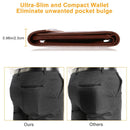 MenÕs Wallet PU Leather Bifold Purse Slim RFID Blocking Card Holder Cases w/ 2 ID Window Coin Pocket