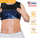 Men Sweat Vest Waist Trainer Shaper Heat Trapping Pullover Sweat Gym Vest Slimmer Sauna Suits Sweat Body Shaper Vest