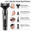 4 In 1 Rechargeable Razor Hair Beard Eyebrow Ear Nose Hairs Sideburn Trimmer Clipper Painless Electric Shaver Remover For Men Women