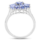 2.43 Carat Genuine Tanzanite .925 Sterling Silver Ring