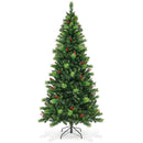 6/7/8 Feet Pre-Lit Artificial Christmas Tree with 300/400/500 LED Lights
