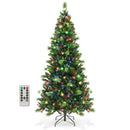 6/7/8 Feet Pre-Lit Artificial Christmas Tree with 300/400/500 LED Lights