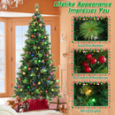 6/7/8 Feet Pre-Lit Artificial Christmas Tree with 300/400/500 LED Lights