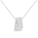 14KT White Gold Diamond Box Pendant Necklace (1 cttw, H-I Color, SI2-I1 Clarity)