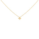10K Yellow Gold 1/5 Cttw Bezel Set Princess Diamond Kite Shaped Solitaire Pendent Necklace