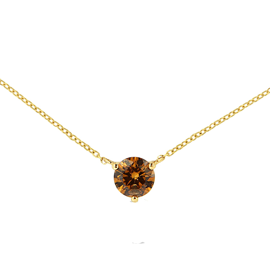 14K Yellow Gold 1/2 Cttw Martini Set Lab Grown Yellow Diamond Solitaire 18