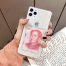 Apple Transparent Card Holder Phone Case