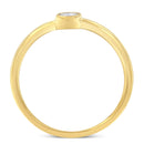 14K Yellow Gold Plated .925 Sterling Silver Miracle Set Diamond Ring (1/20 Cttw, J-K Color, I1-I2 Clarity) - Size 6