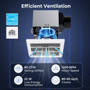 80 CFM Bathroom Exhaust Fan with Metal Housing and 4 Inches Duct