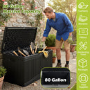 80 Gallon Outdoor Deck Box with Lockable Lid
