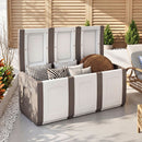 80 Gallon Patio Container with Lockable Lid for Packages and Garden