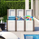 80 Gallon Patio Container with Lockable Lid for Packages and Garden