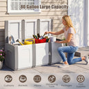 80 Gallon Patio Container with Lockable Lid for Packages and Garden