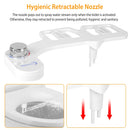 Non Electric Cold Water Mechanical Bidet Toilet Seat Attachment Fresh Water Sprayer Dual Nozzles for Feminine Wash