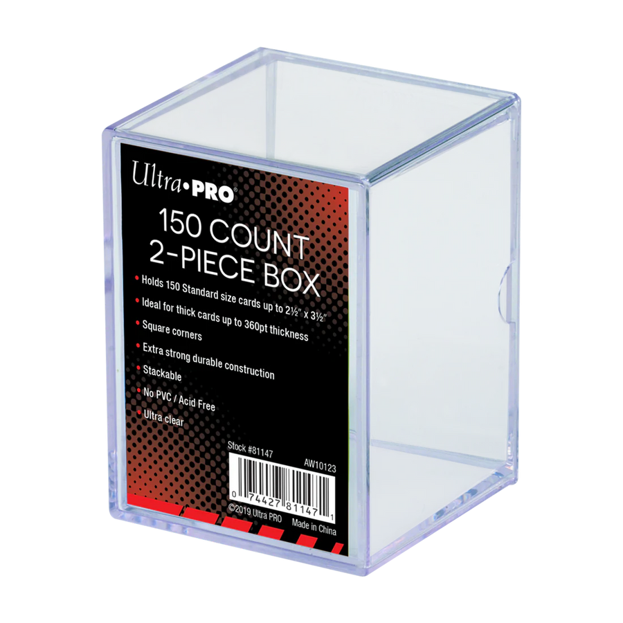 2-Piece Clear 150 Card Storage Box