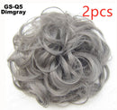 Fluffy Drawstring Curly Hair Bun Hair Set