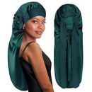 Long Double-layer Silk Sleep Cap Long-tube Hat With Elastic Brim Made From Mulberry Silk