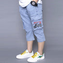Boys Fashion Loose Stretch Cropped Jeans