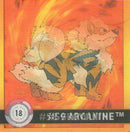 Growlithe & Arcanine (18) [1999 Pokemon Action Flipz Premier Edition]