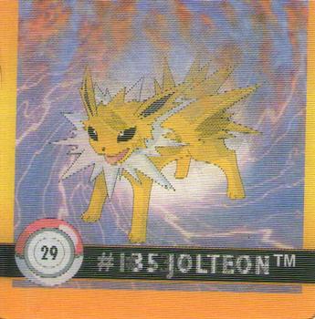 Eevee & Jolteon (29) [1999 Pokemon Action Flipz Premier Edition]