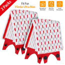 2Pcs Fiber Floor Mop Pads Fit for Vileda Ultra Max Mop Washable Mop Replacement Heads for Wet Dry Floor Cleaning