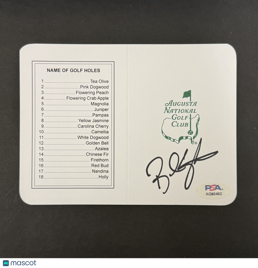 Brendan Steele Signed Golf Masters Golf Scorecards Autographed