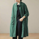 Mid-length Chic Cotton-linen Utility Jacket That The
