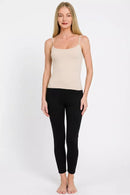 Zenana Double Layered Round Neck Spaghetti Cami