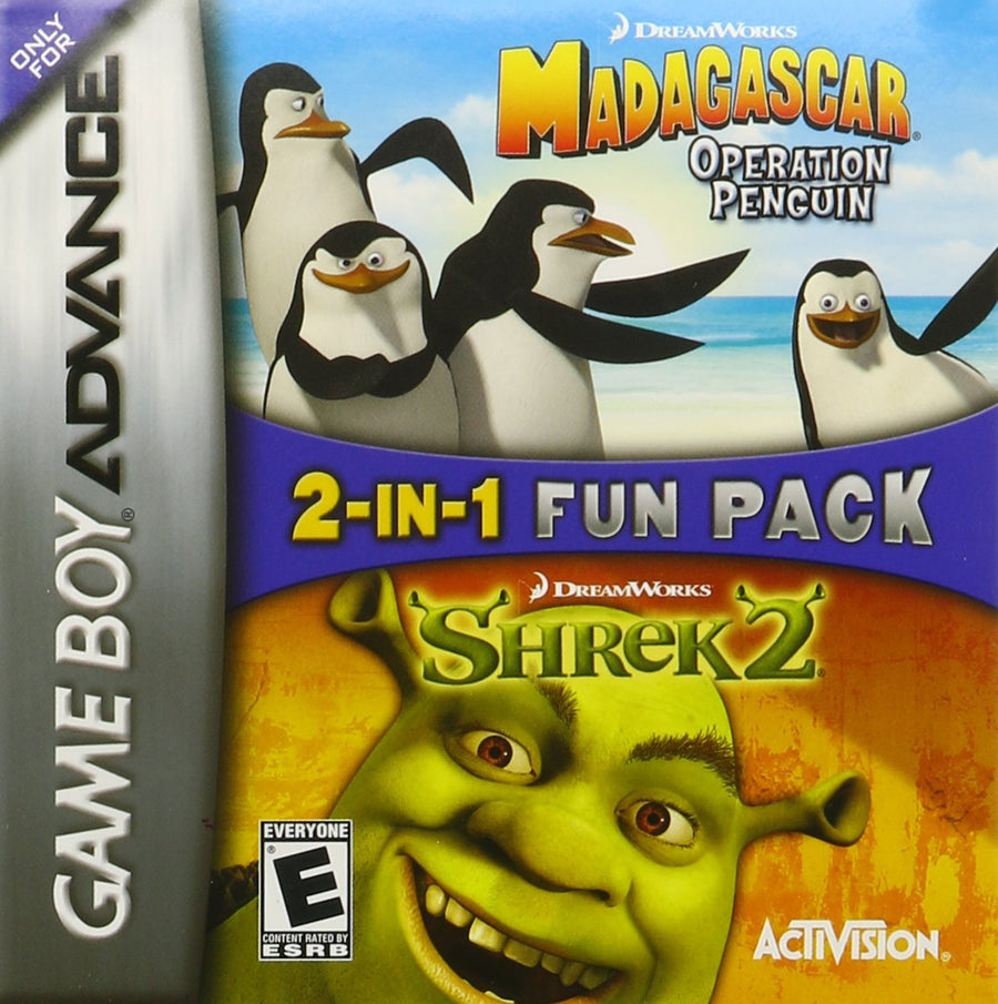 Madagascar Operation Penguin and Shrek 2 (Gameboy Advance)