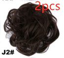 Fluffy Drawstring Curly Hair Bun Hair Set