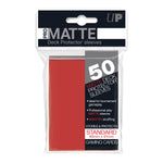 PRO-Matte Standard Deck Protector Sleeves - Red (50)