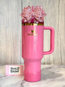 Glinda Pink Shimmer Scallop Tumbler Boot