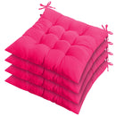 4-Pack Square Chair Cushions – 17.7"x17.7", Tie-On, Soft Pads for Home, Office, Travel
