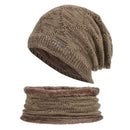 Biking Men's Two-piece Woolen Hat with Ear Protection