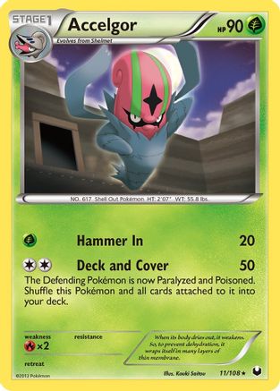 Accelgor 011/108 - Dark Explorers Reverse Holofoil