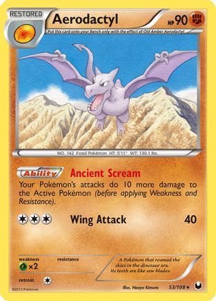Aerodactyl 053/108 - Dark Explorers Reverse Holofoil