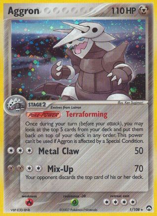 Aggron 001/108 - Power Keepers Reverse Holofoil