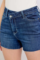 Judy Blue Full Size High Waist Criss-Cross Waistband Denim Shorts Plus Size