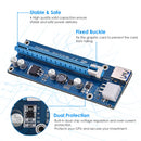 5-Pack PCI-E 1X to 16X GPU Riser Adapters with USB 3.0 & Power Cables