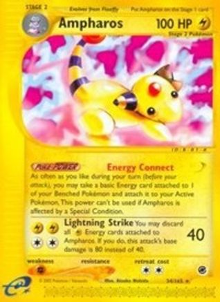 Ampharos 034/165 - Expedition Reverse Holofoil