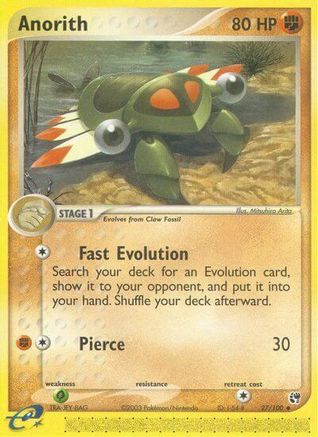 Anorith 027/100 - Sandstorm Reverse Holofoil