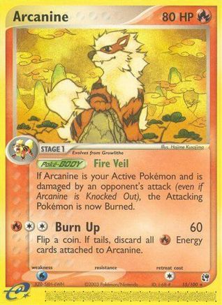 Arcanine 015/100 - Sandstorm Reverse Holofoil