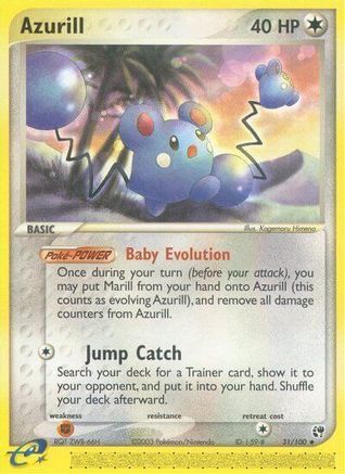 Azurill 031/100 - Sandstorm Reverse Holofoil