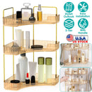 Bathroom Countertop Organizer 3 Tier Corner Makeup Storage Shelf Vanity Cosmetic Perfume Tray Clear Corner Rack for Bedroom Bathroom Kitchen