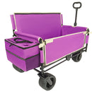 Folding Wagon Cart with Bench Seat – 500lb Capacity, 180L