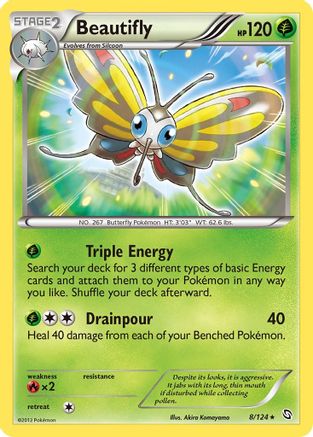 Beautifly 008/124 - Dragons Exalted Reverse Holofoil